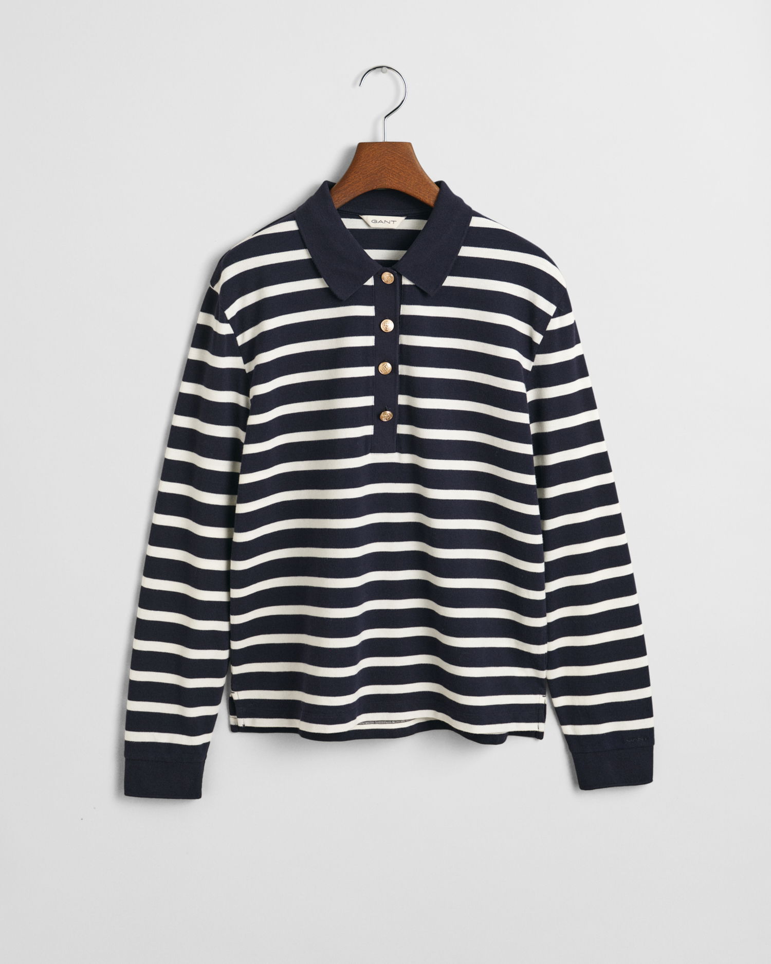 Breton stripete langermet piképoloskjorte