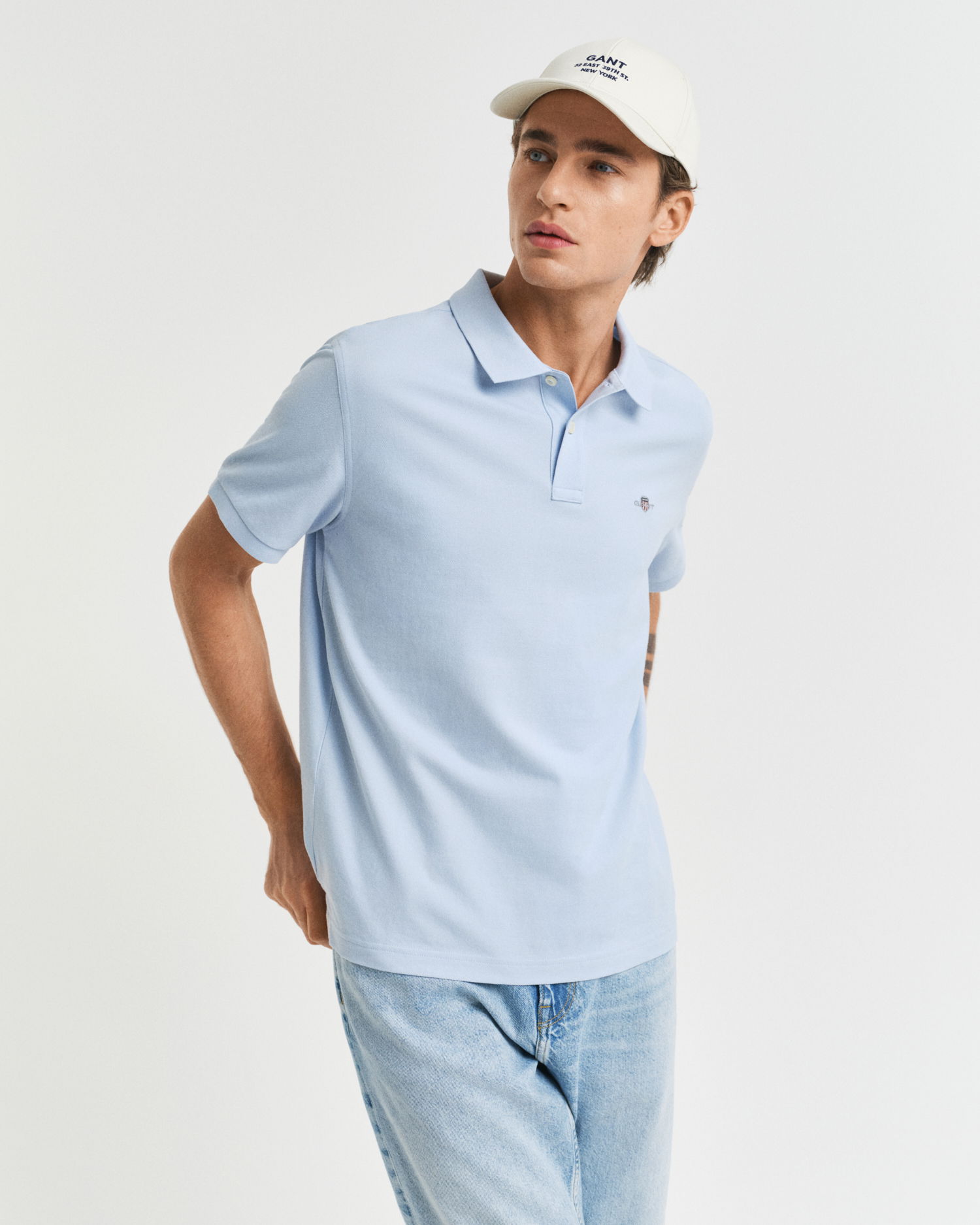 Klassisk piquéskjorte i regular fit