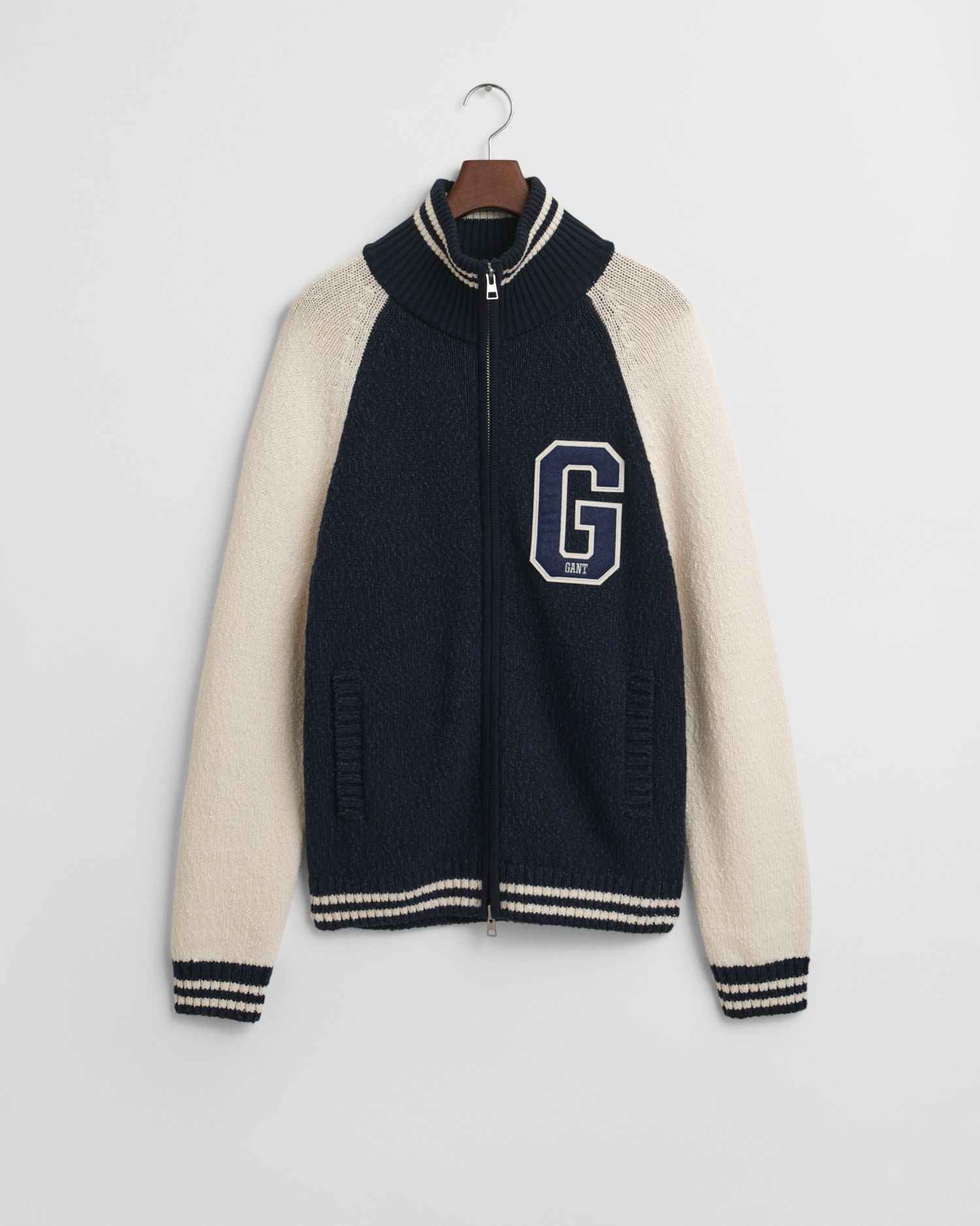 Slub Cotton Zipped Cardigan