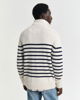 Stripete bomullsgenser med half-zip