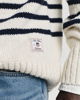 Stripete bomullsgenser med half-zip