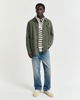 Stripete bomullsgenser med half-zip