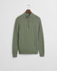 Kabelstrikket genser med half-zip