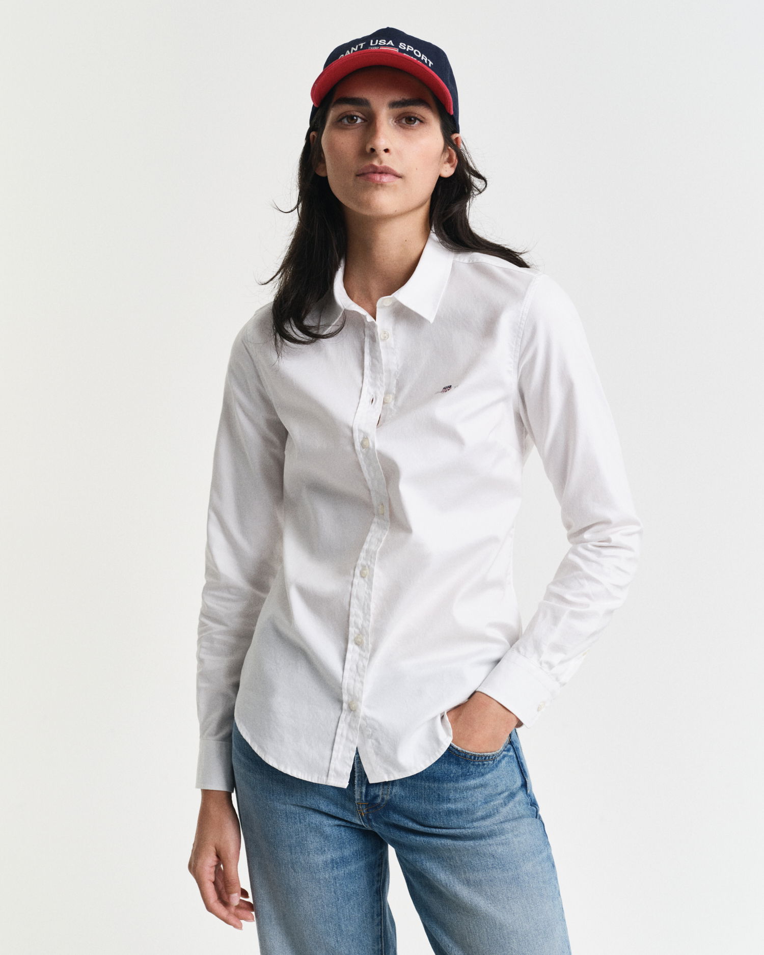 Oxfordskjorte med stretch i slim fit
