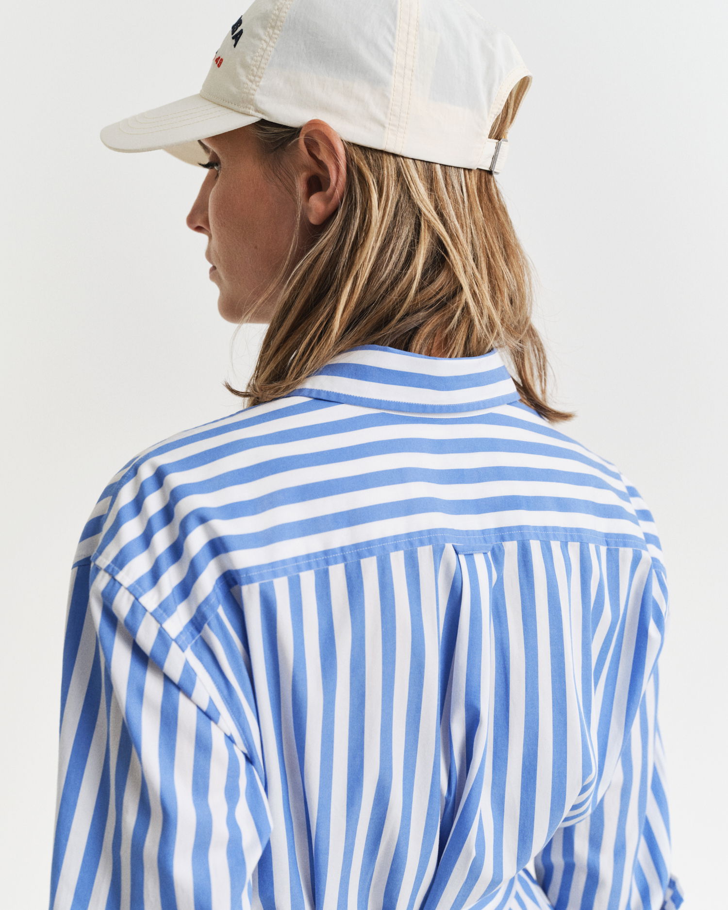 Stripet Poplin skjortekjole
