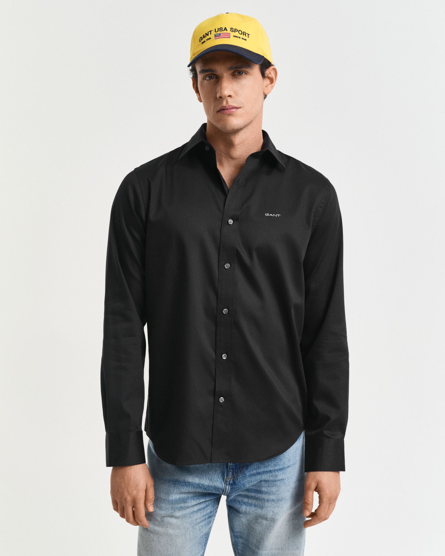 Regular Fit Sateen skjorte