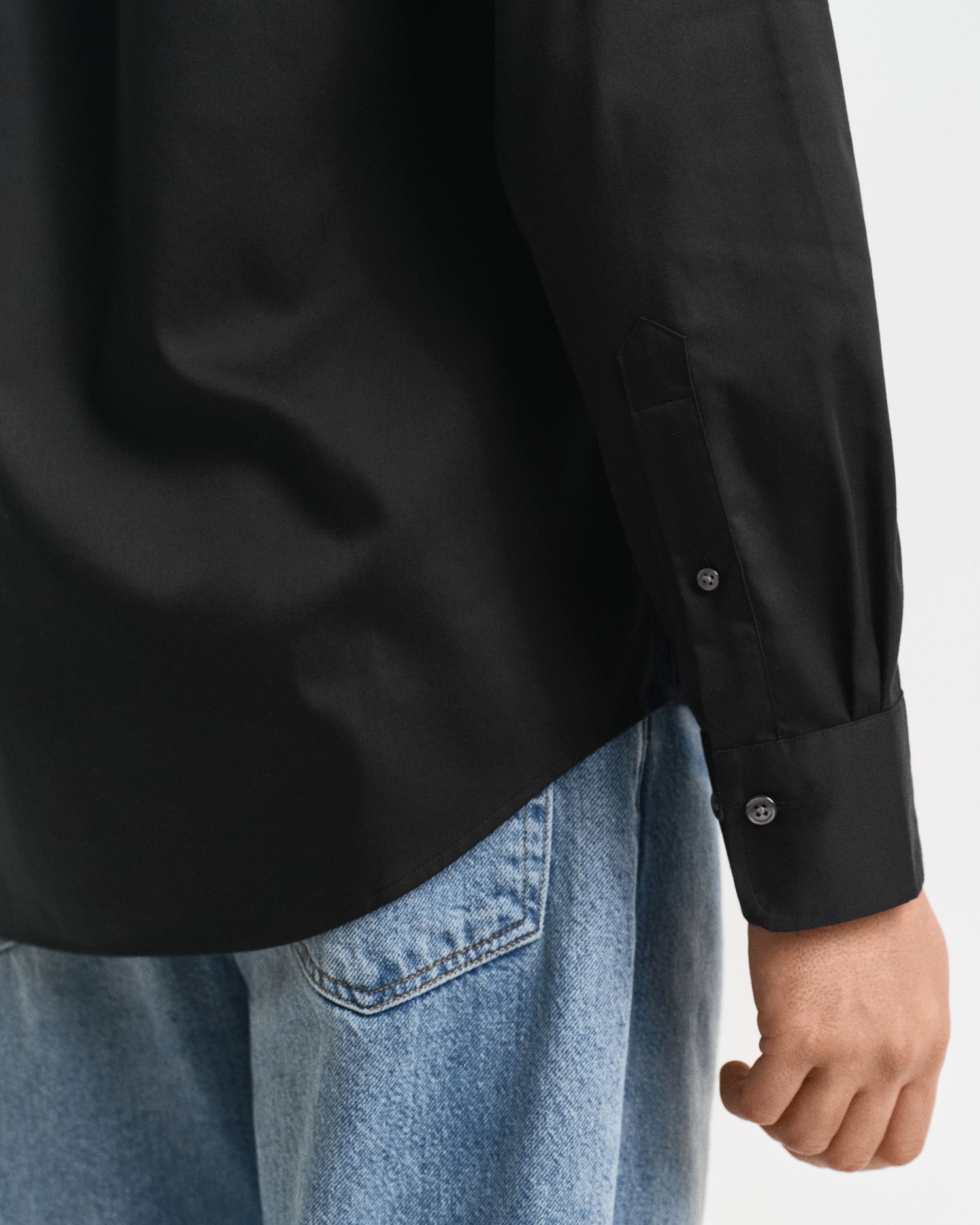 Regular Fit Sateen skjorte