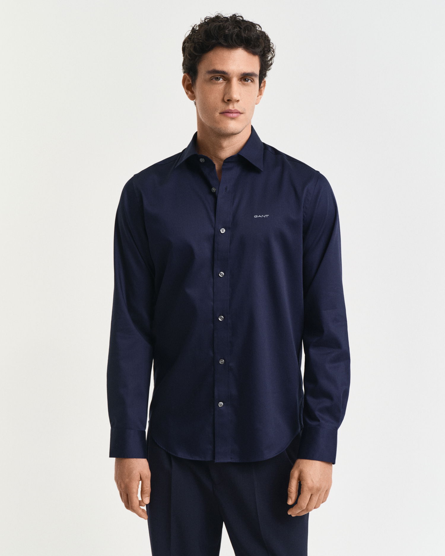Regular Fit Sateen skjorte