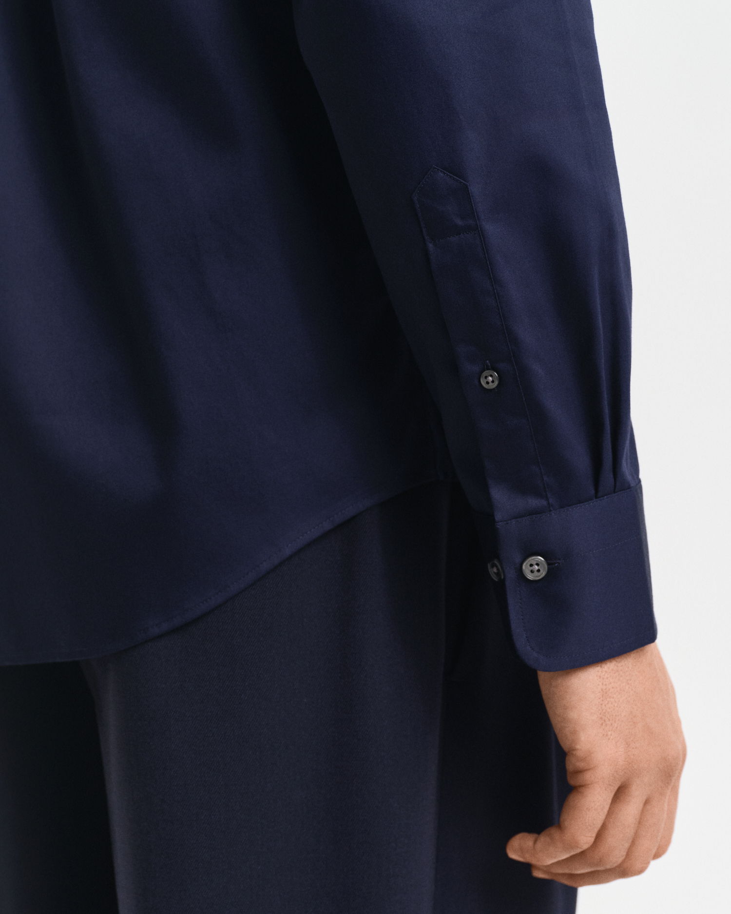 Regular Fit Sateen skjorte