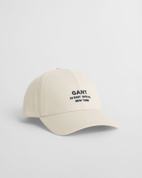 Bomullscaps med brodert GANT-logo