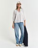Kortermet bluse i lin