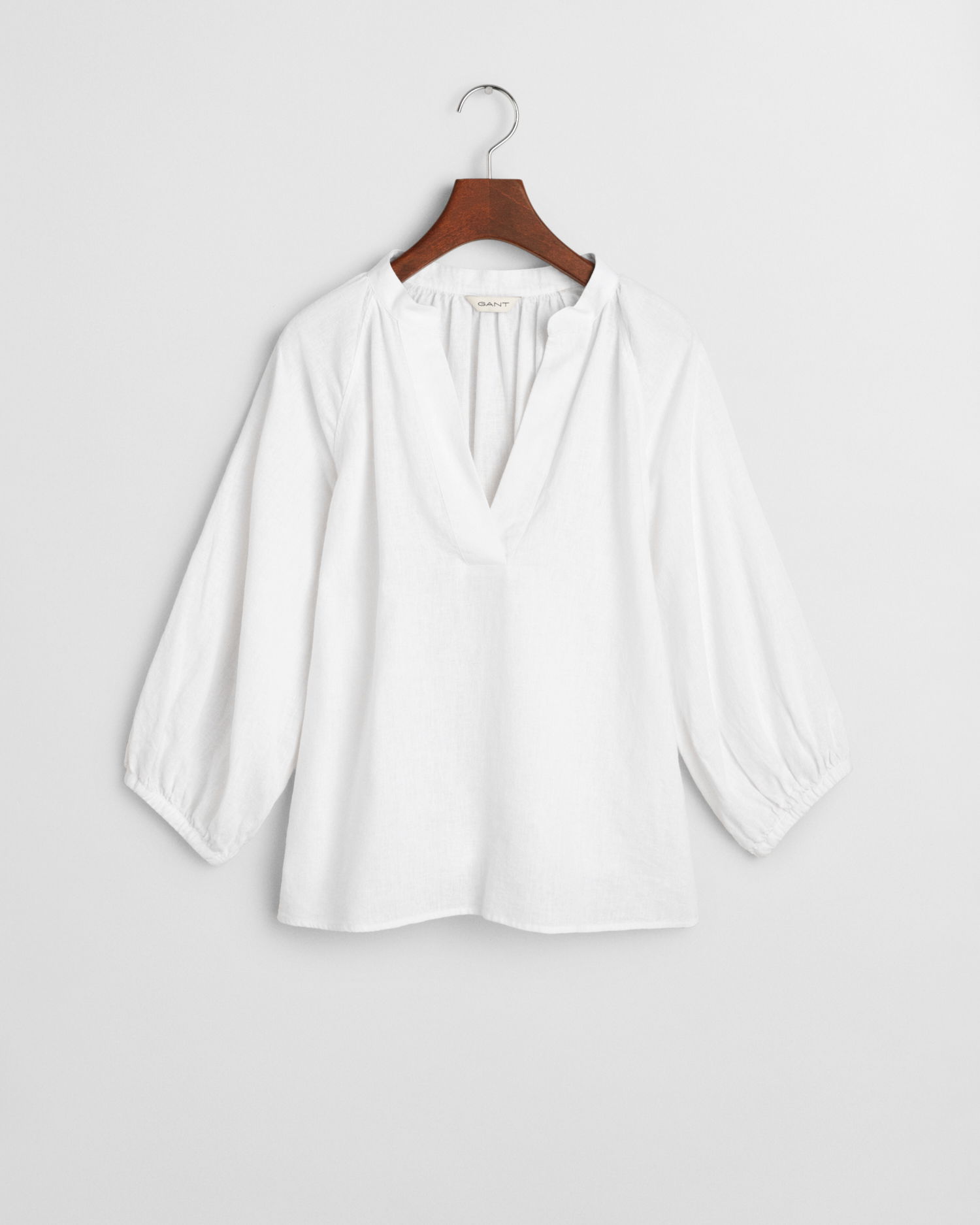 Kortermet bluse i lin