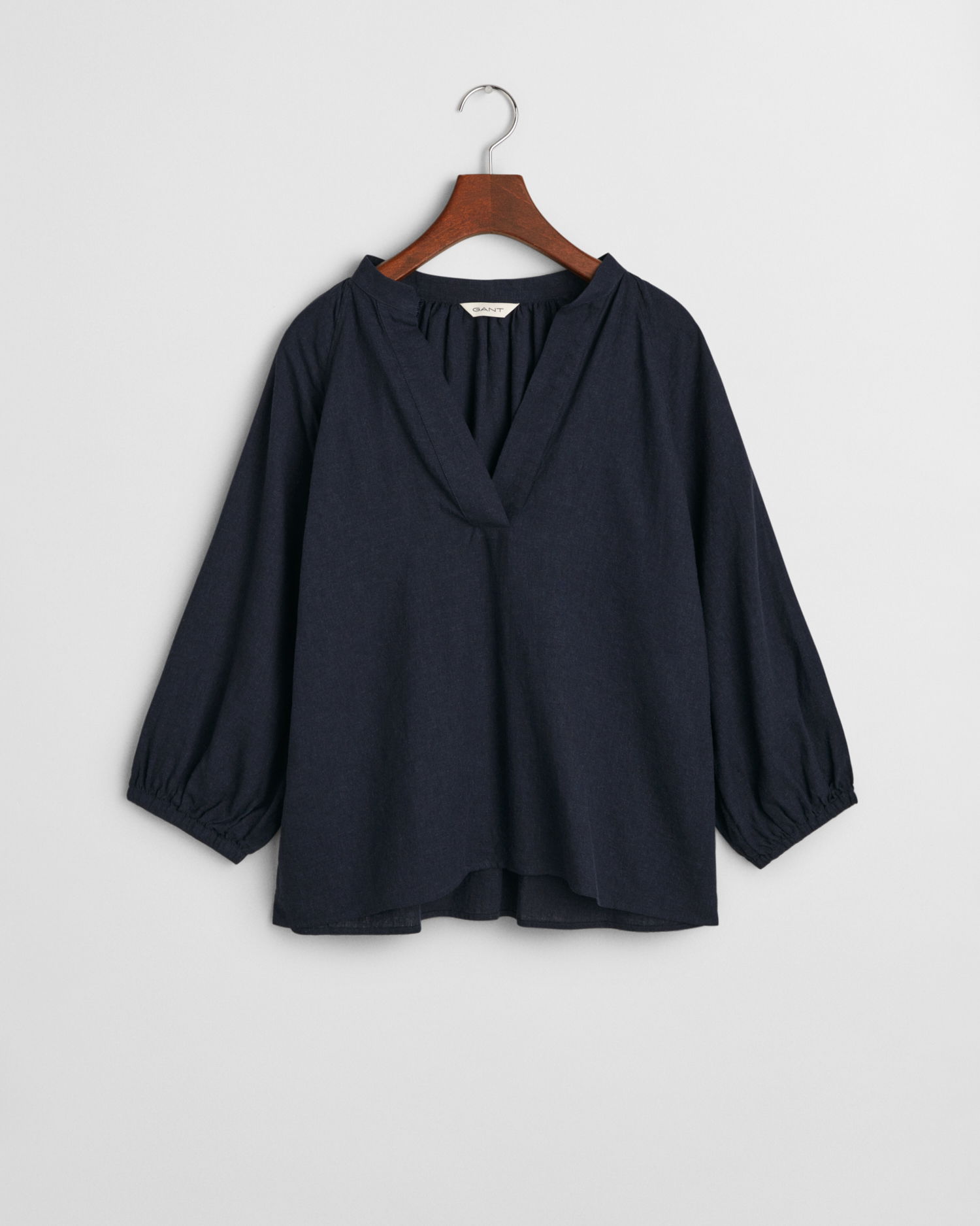 Kortermet bluse i lin