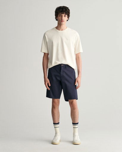 Relaxed fit twill shorts
