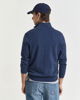 Klassisk bomullsgenser med half-zip