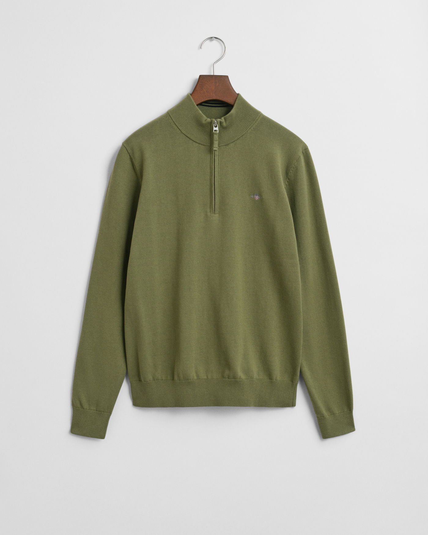 Shield bomullsgenser med half-zip til ungdom