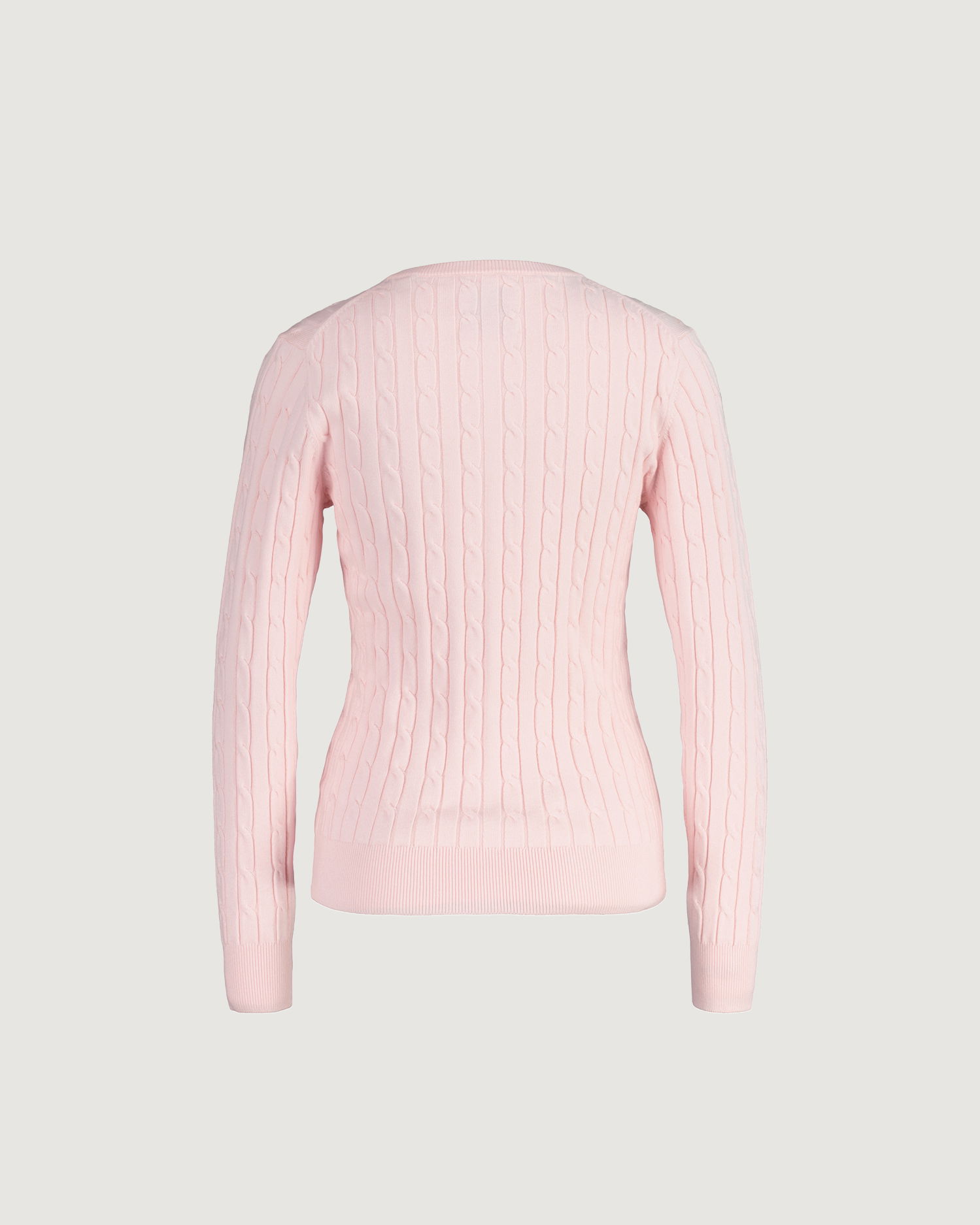 Bomullskabelstrikket cardigan med stretch