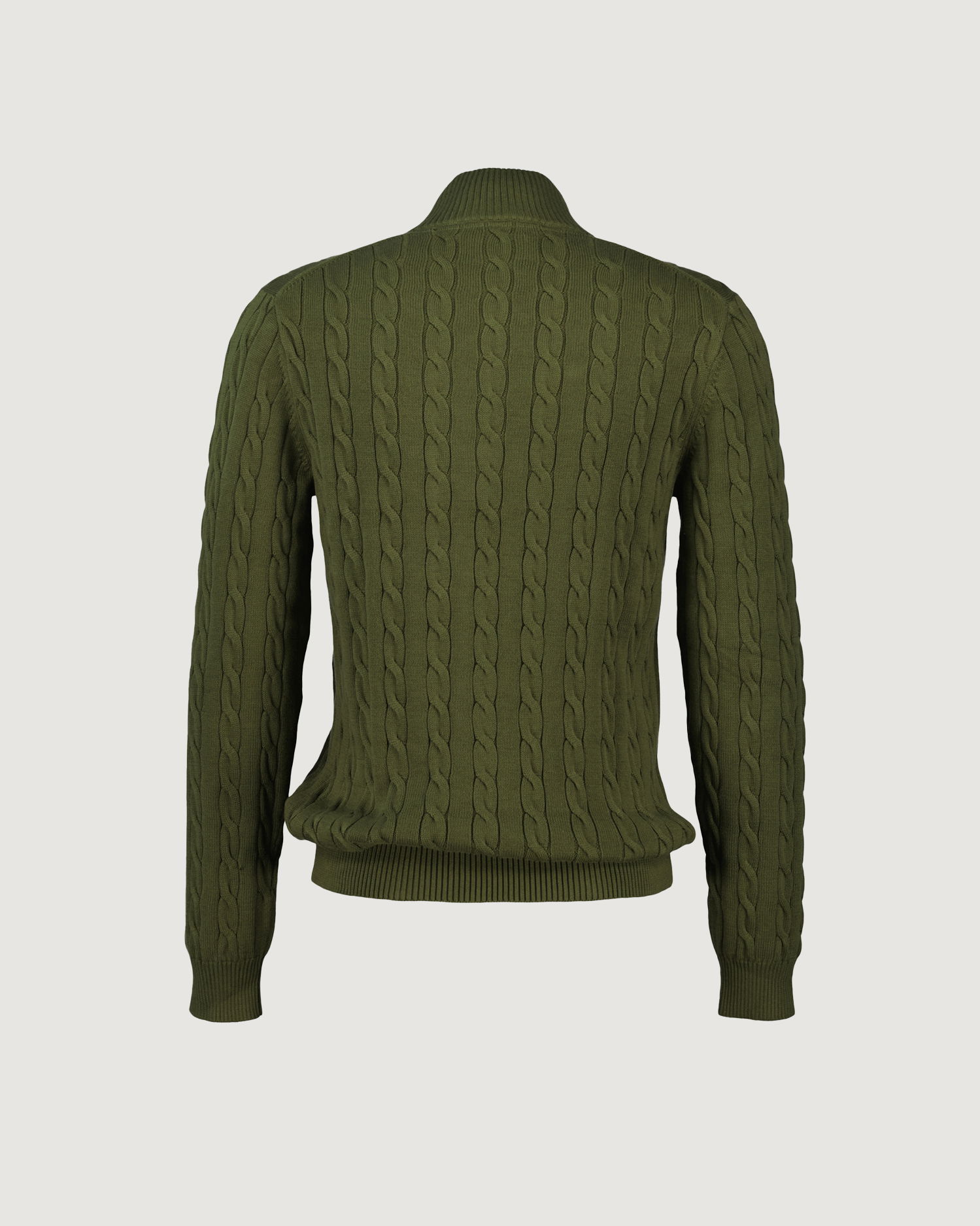Kabelstrikket genser med half-zip