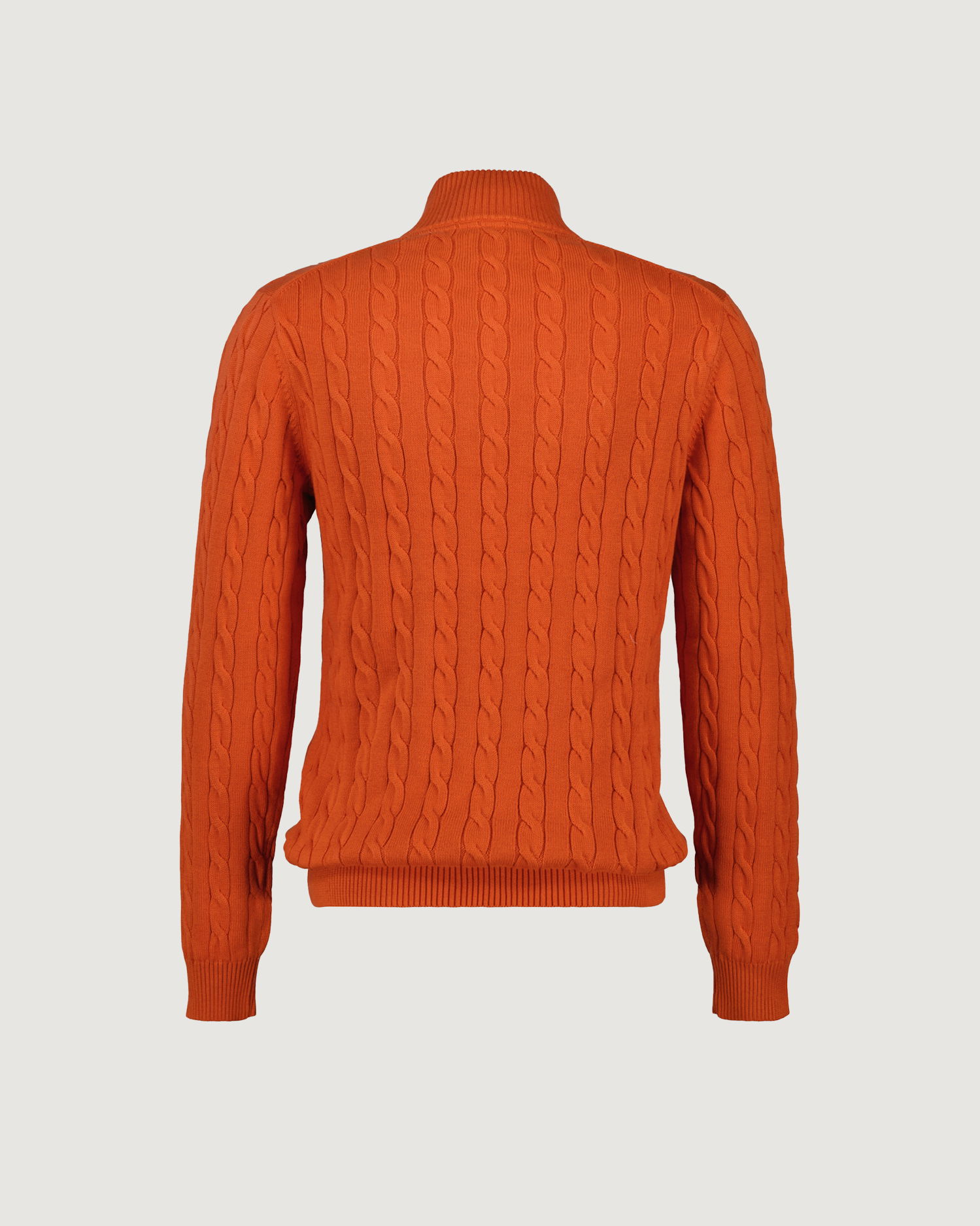 Kabelstrikket genser med half-zip