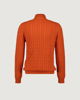 Kabelstrikket genser med half-zip