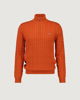 Kabelstrikket genser med half-zip