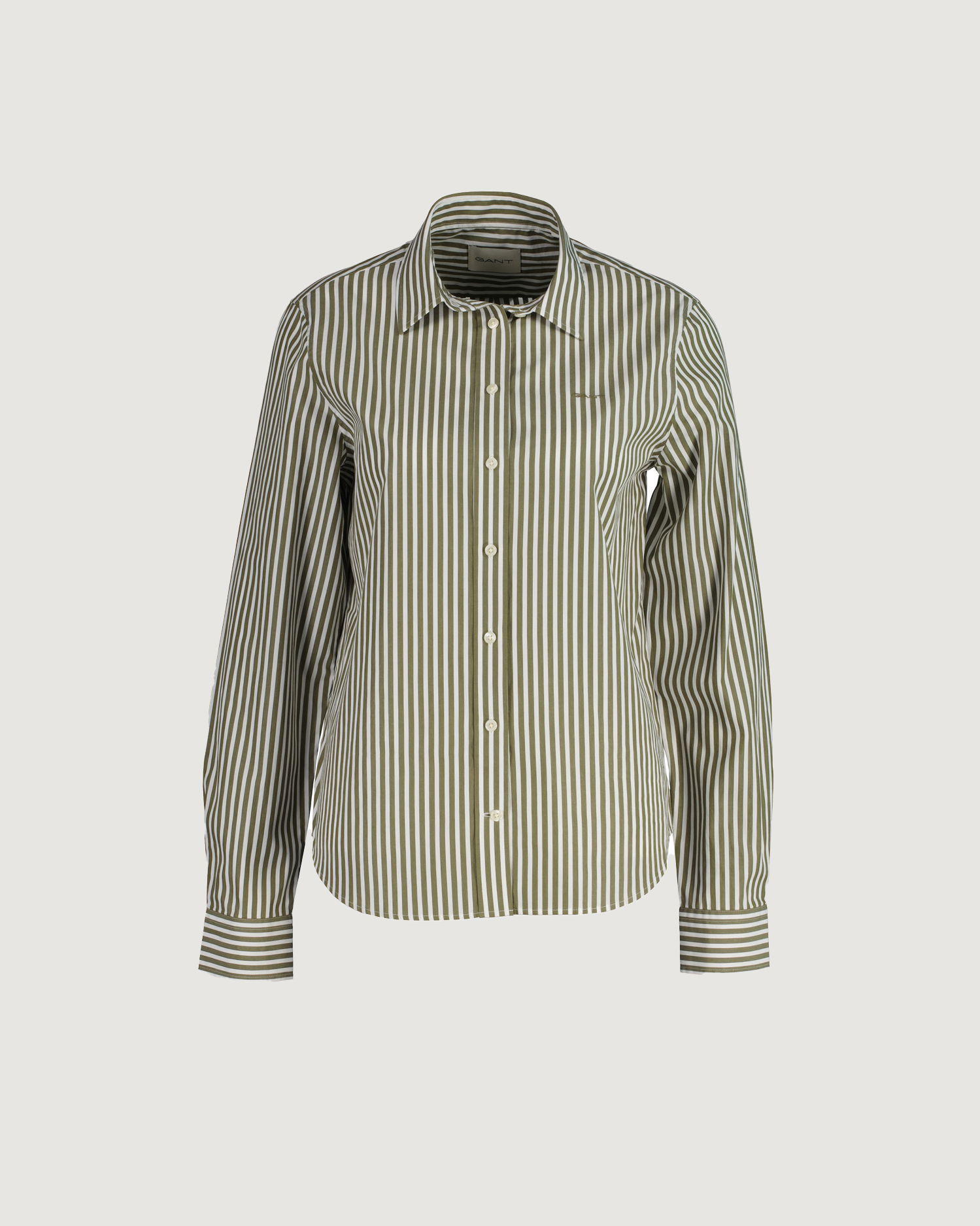 Regular fit poplinskjorte med striper
