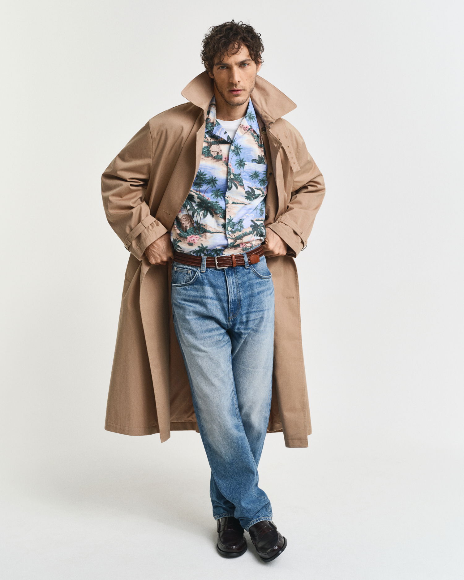 Relaxed fit kortermet hawaii skjorte 
