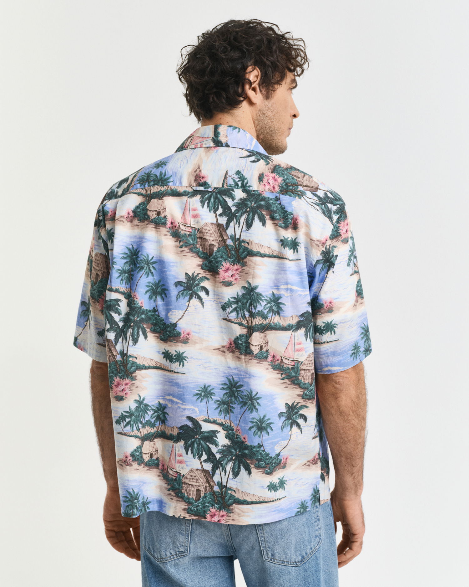 Relaxed fit kortermet hawaii skjorte 
