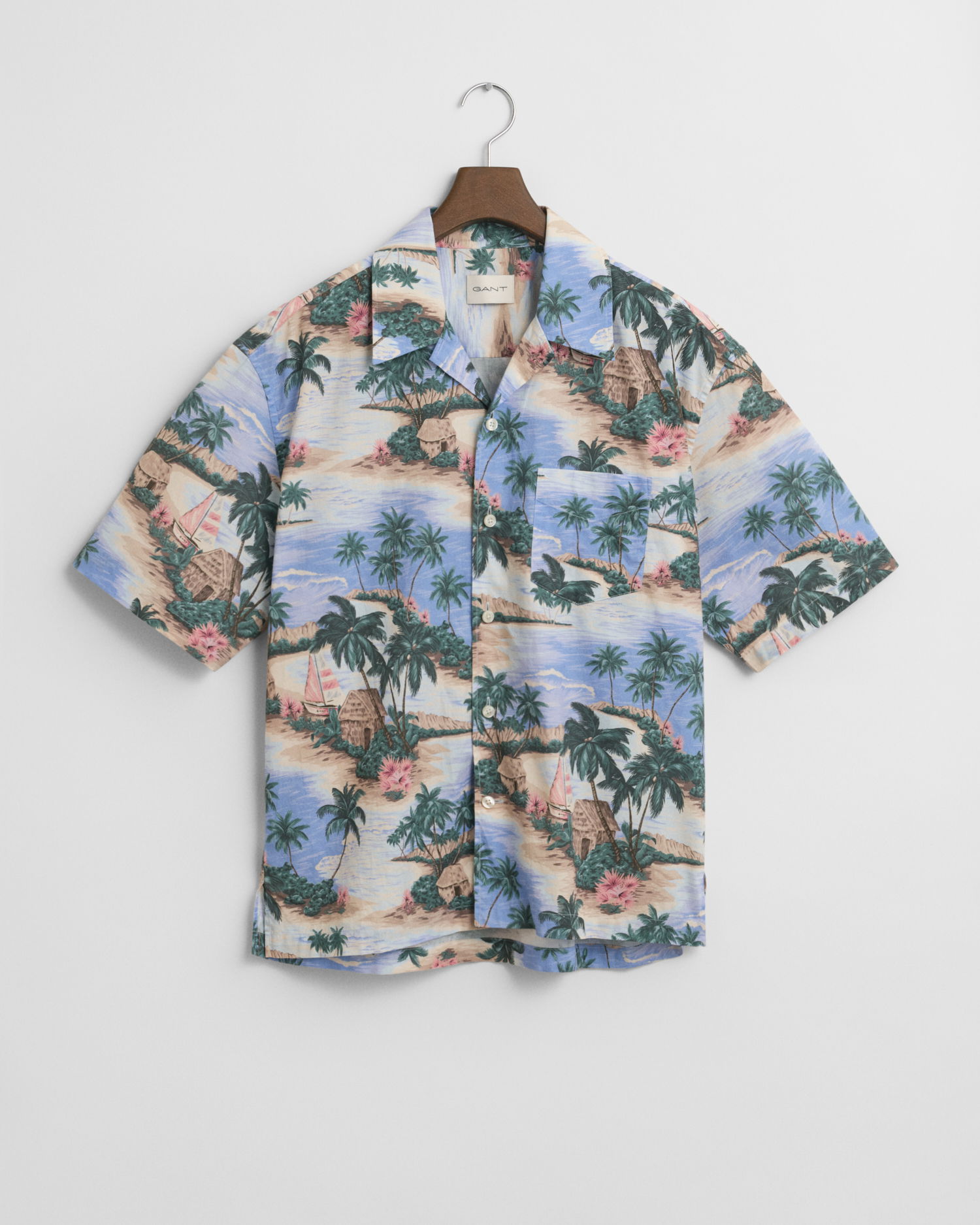 Relaxed fit kortermet hawaii skjorte 