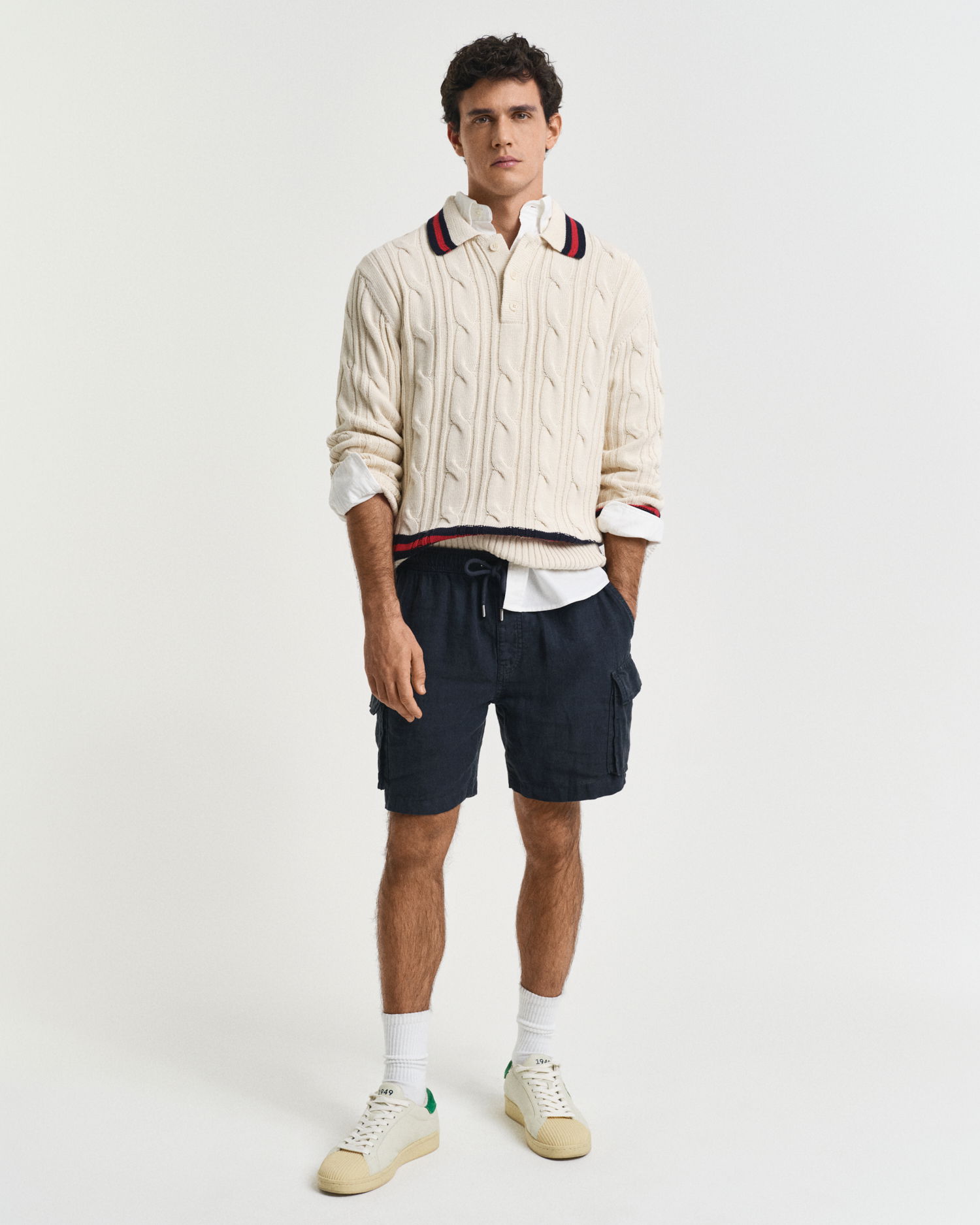 Regular fit cargoshorts i lin 