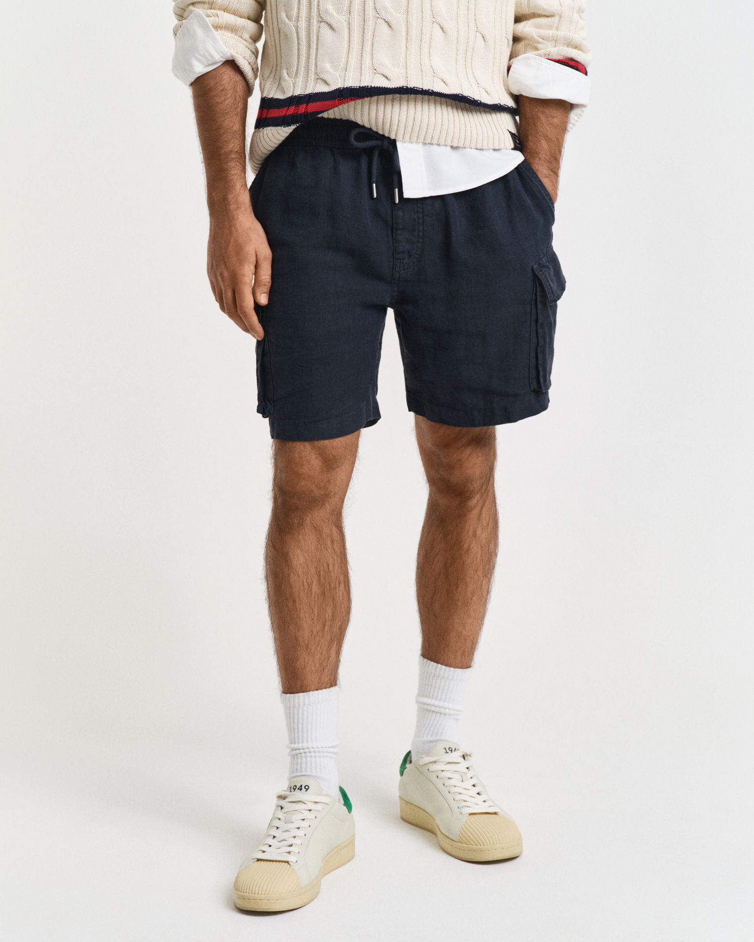 Regular fit cargoshorts i lin 