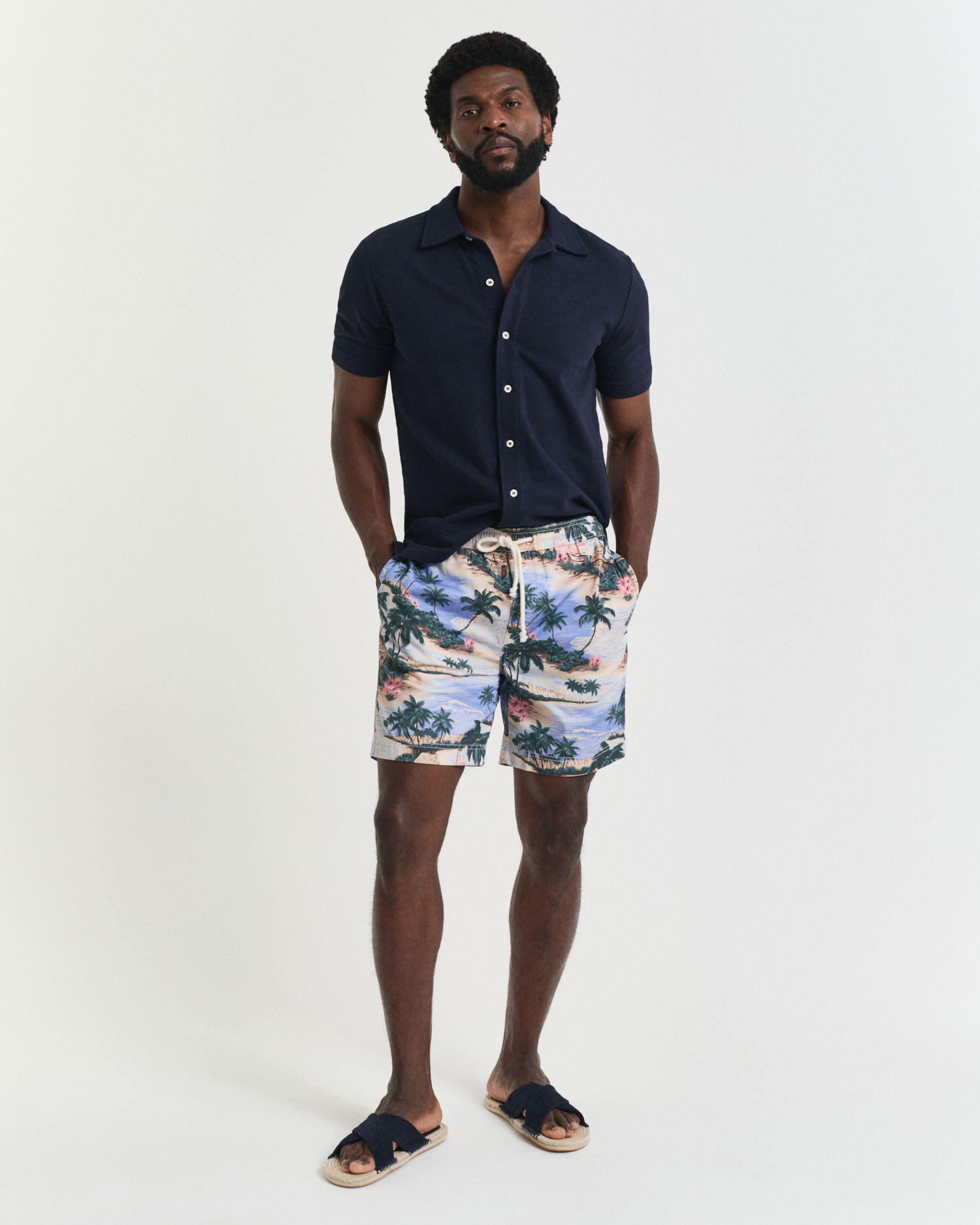 Regular fit sommershorts med print