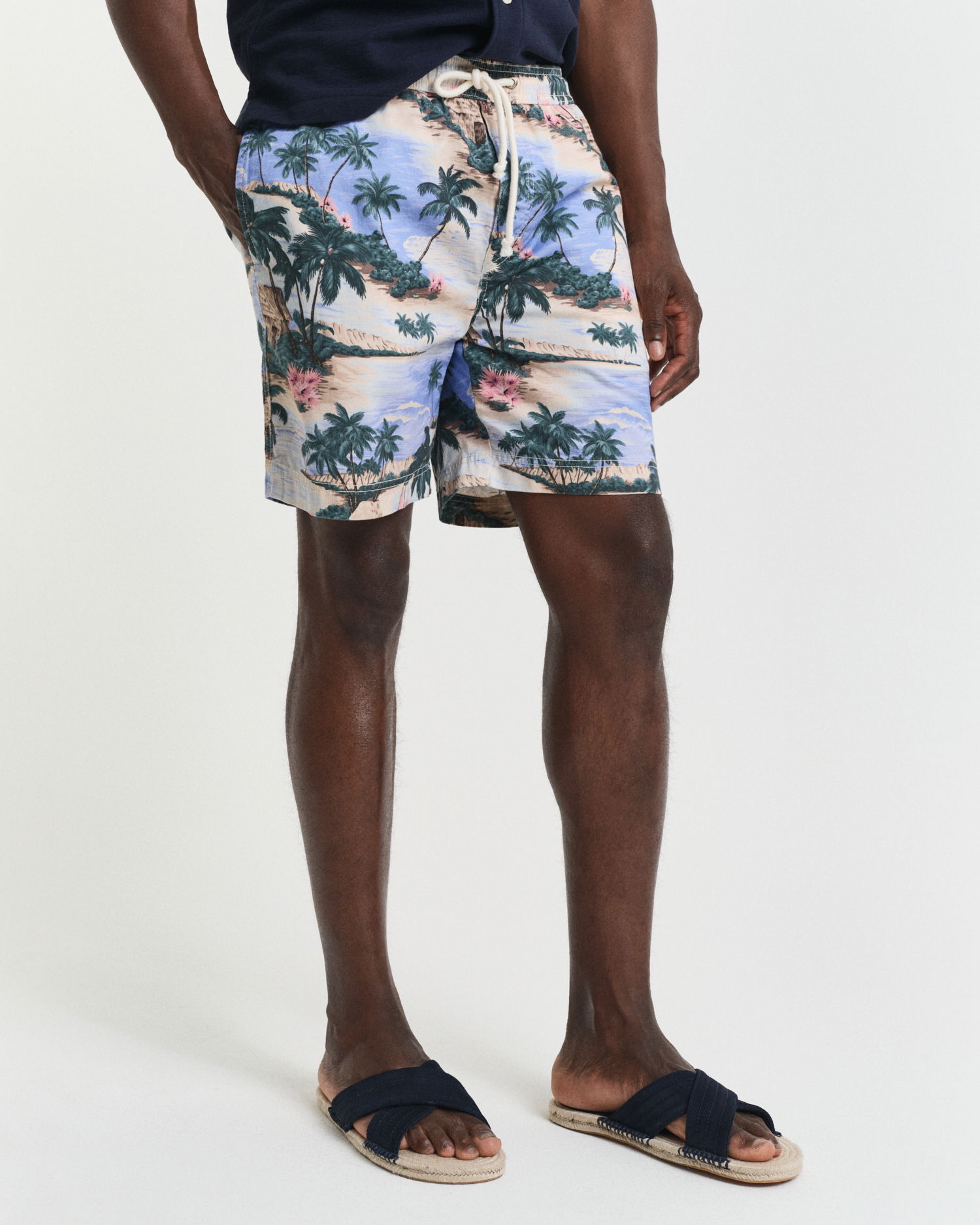 Regular fit sommershorts med print