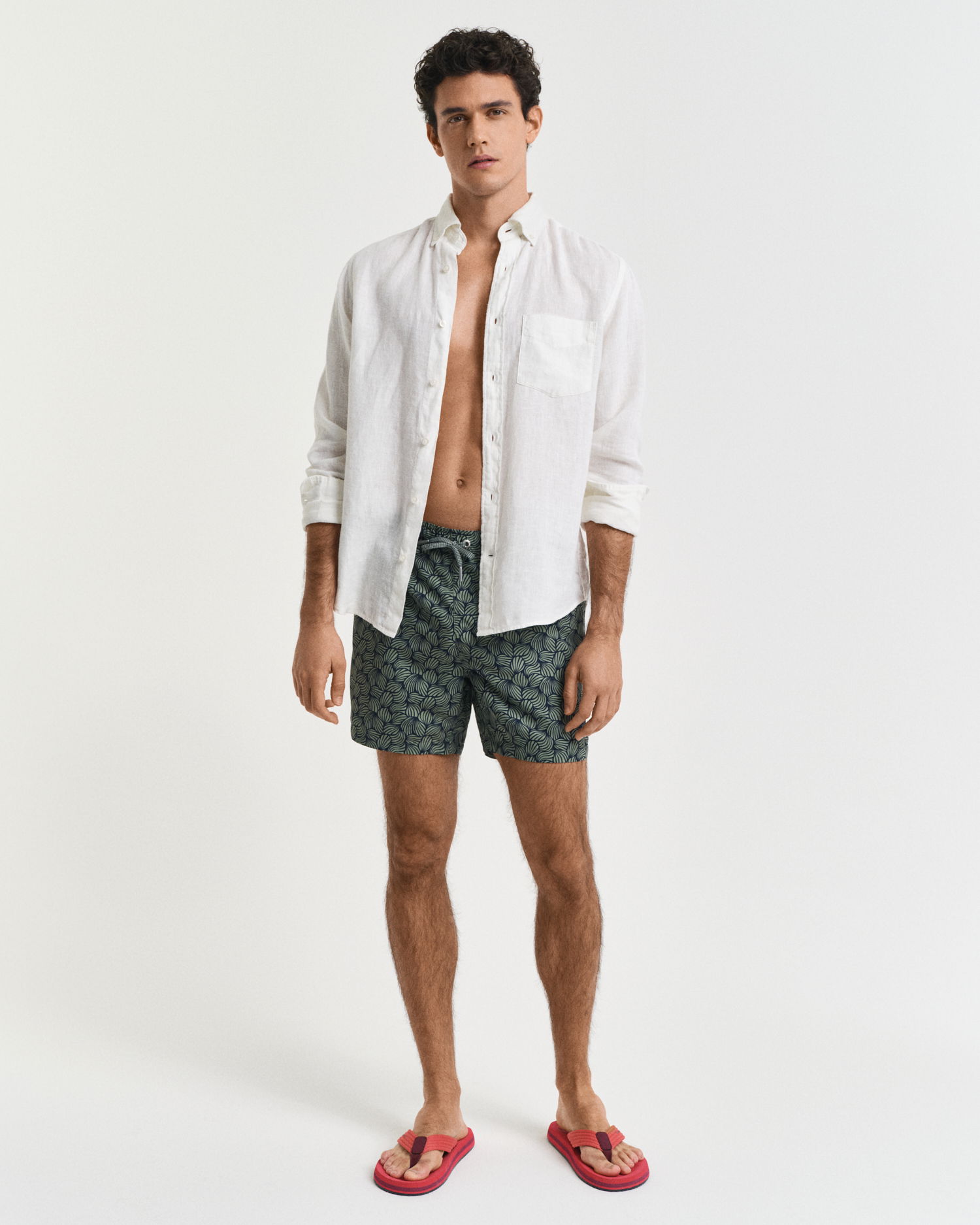Badeshorts med tautrykk