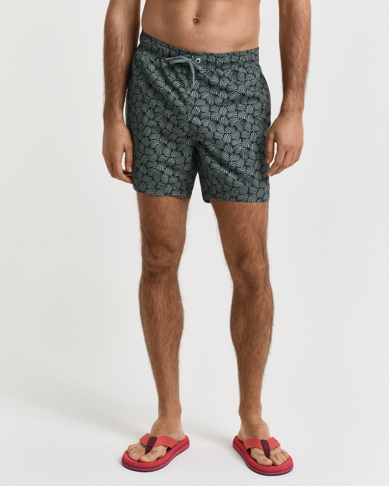 Badeshorts med tautrykk