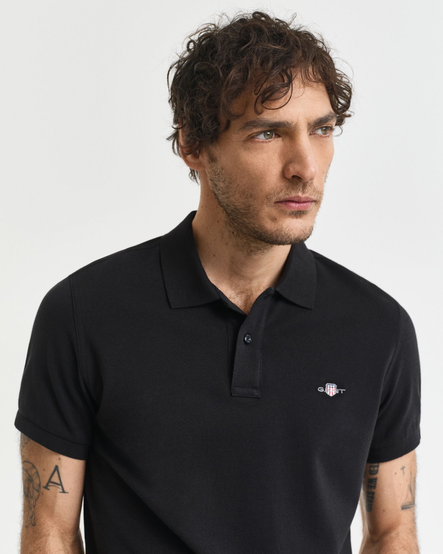 Klassisk piquéskjorte i slim fit