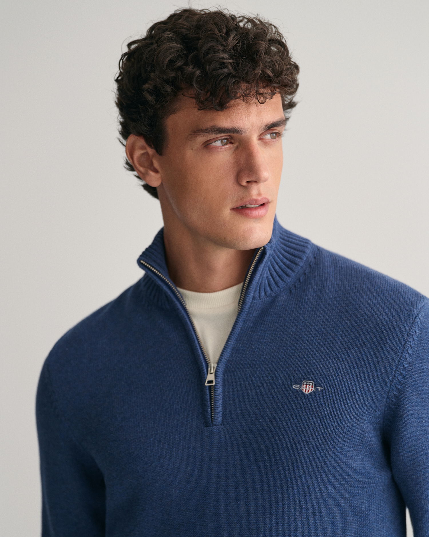 Bomullsgenser med half-zip
