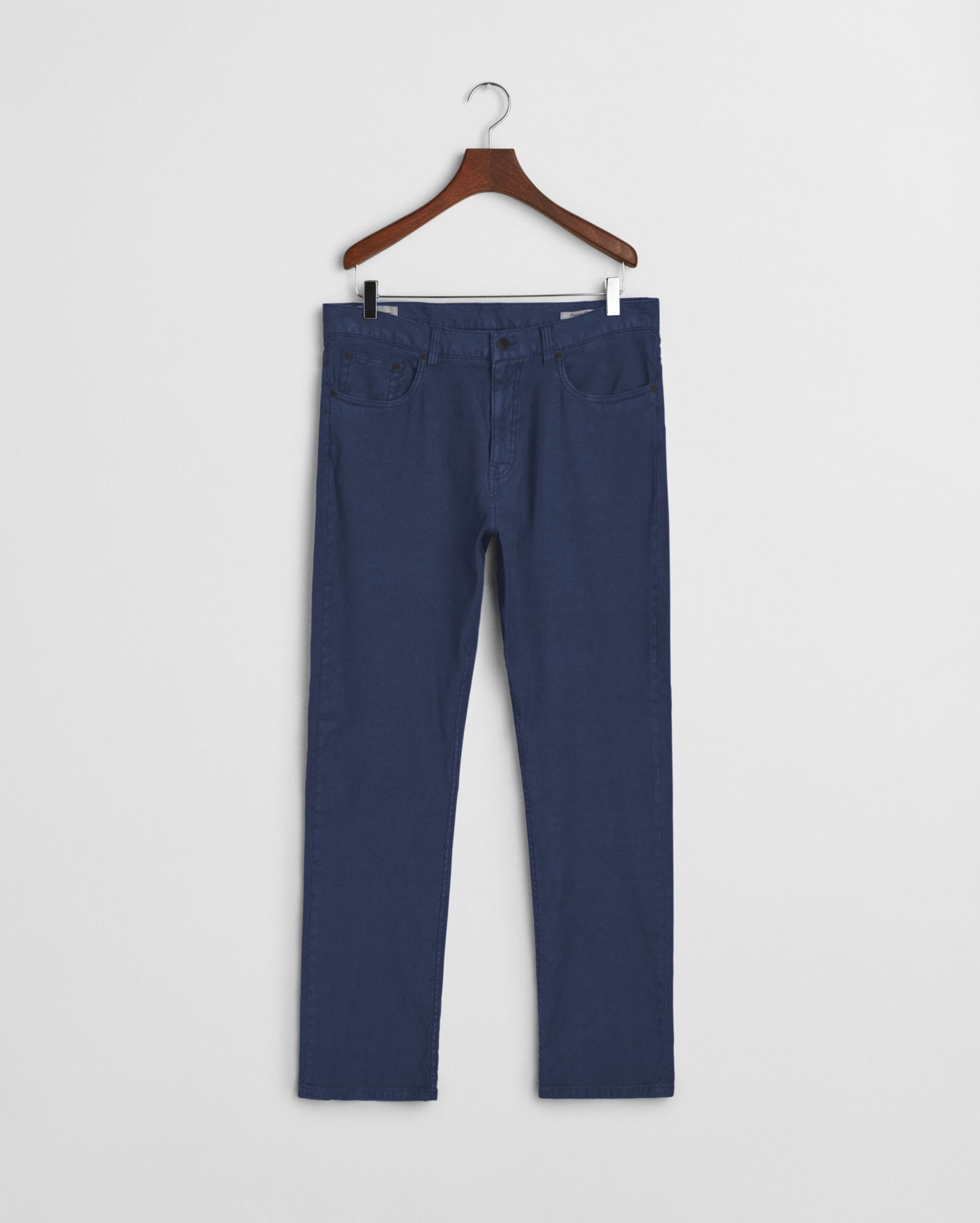 Regular fit jeans i bomull og lin