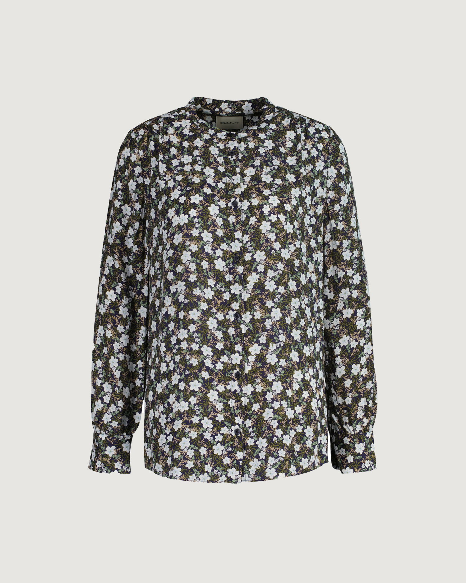 Bluse med blomstertrykk