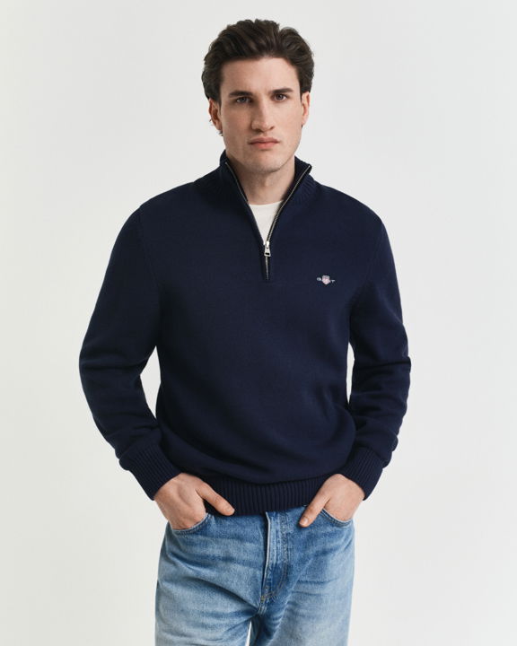 Bomullsgenser med half-zip
