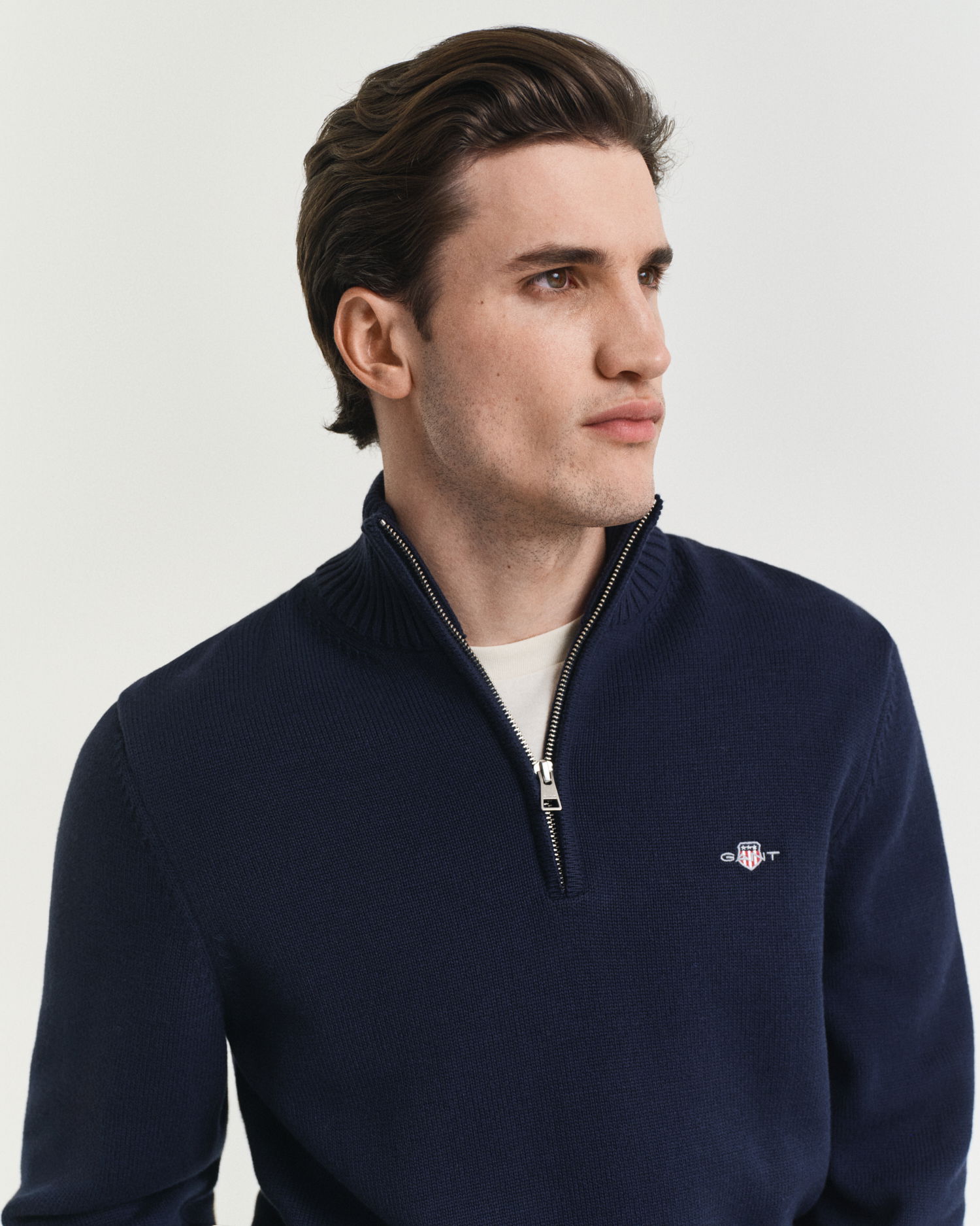 Bomullsgenser med half-zip