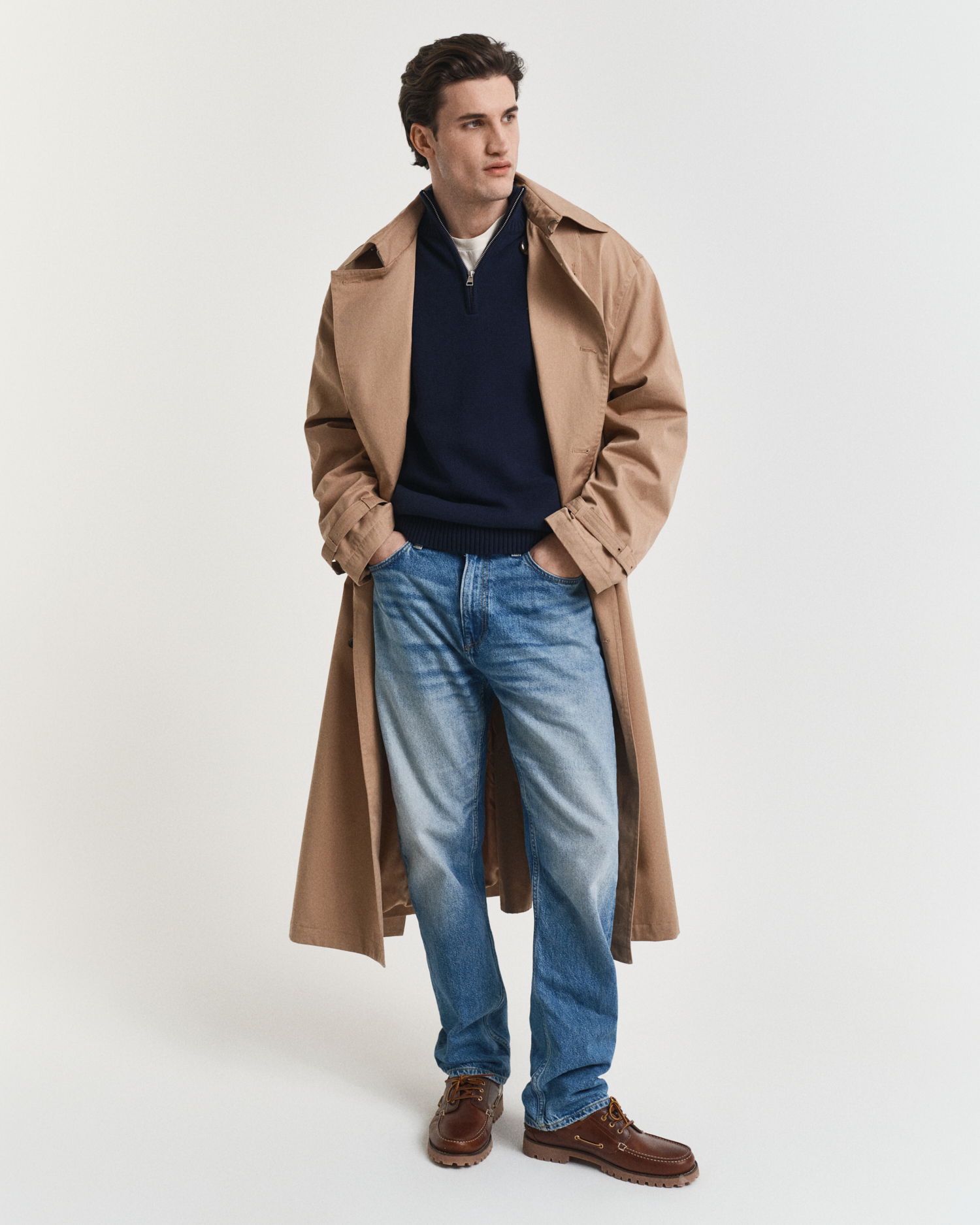 Bomullsgenser med half-zip