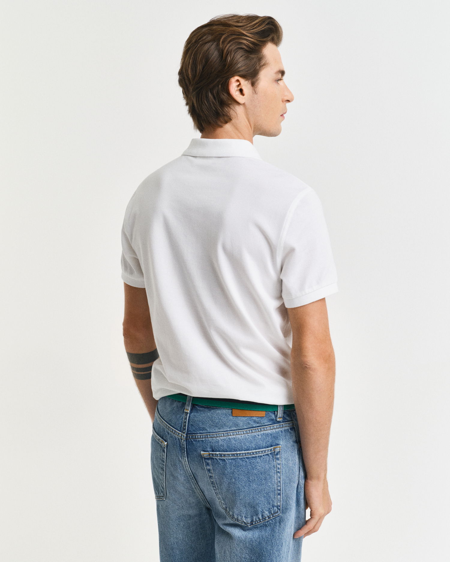 Klassisk piquéskjorte i slim fit