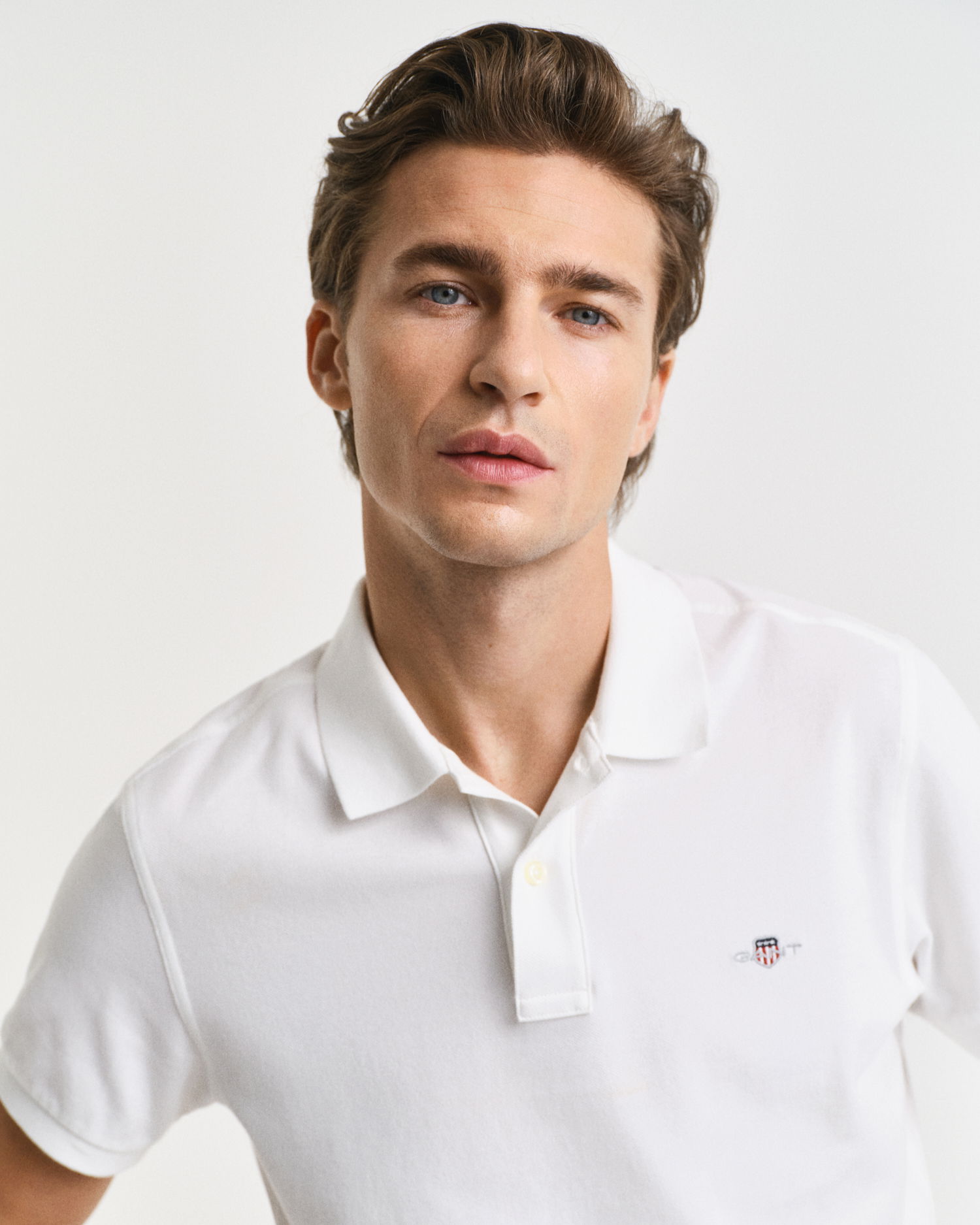 Klassisk piquéskjorte i slim fit