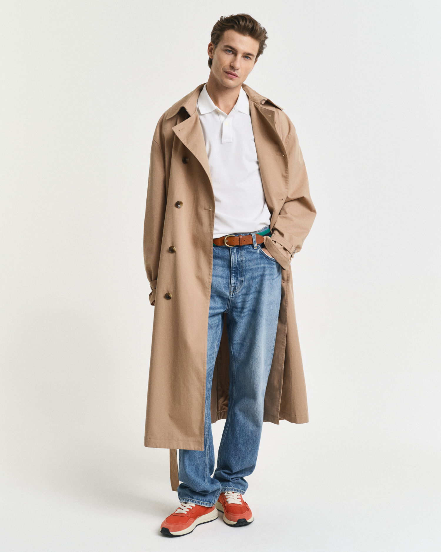 Klassisk piquéskjorte i slim fit