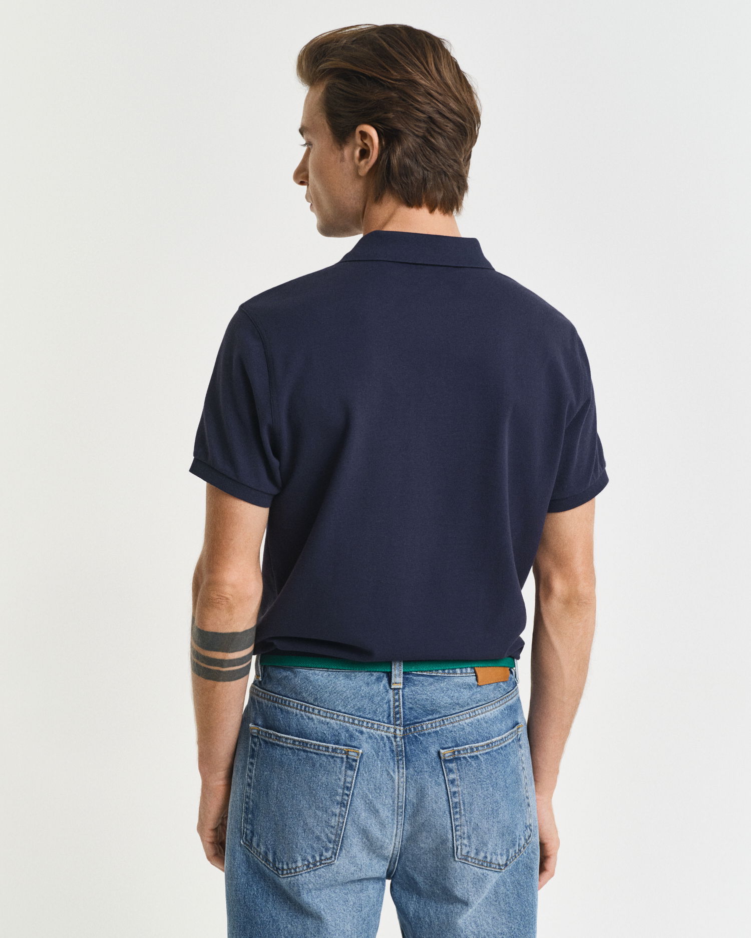 Klassisk piquéskjorte i slim fit