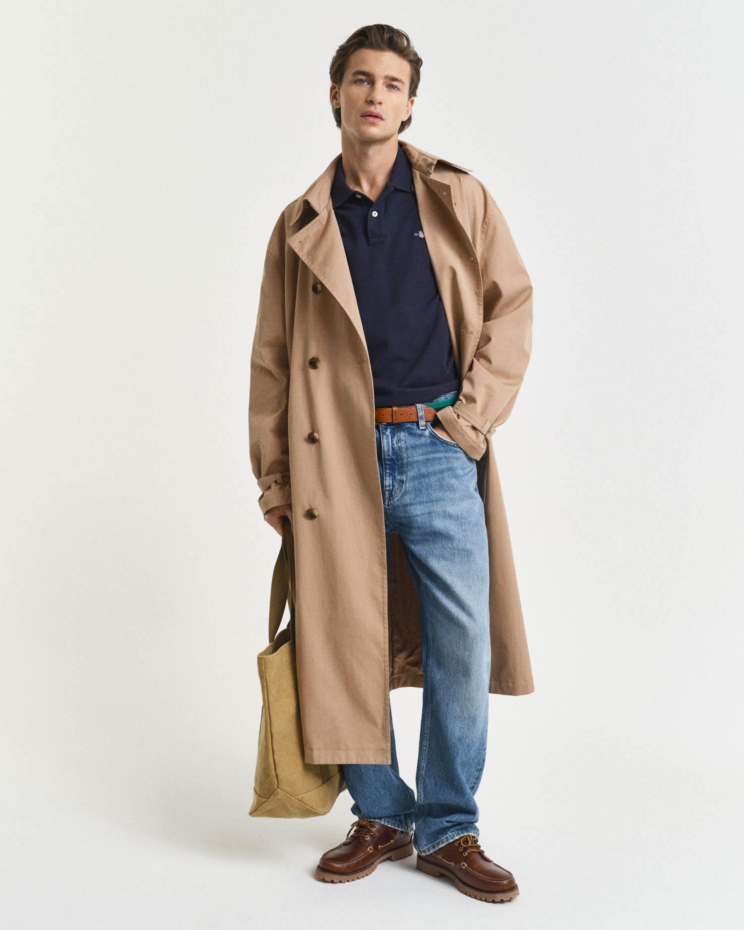 Klassisk piquéskjorte i slim fit