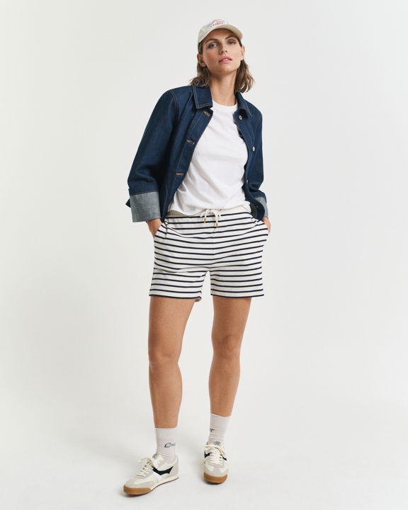 Breton-stripete jerseyshorts