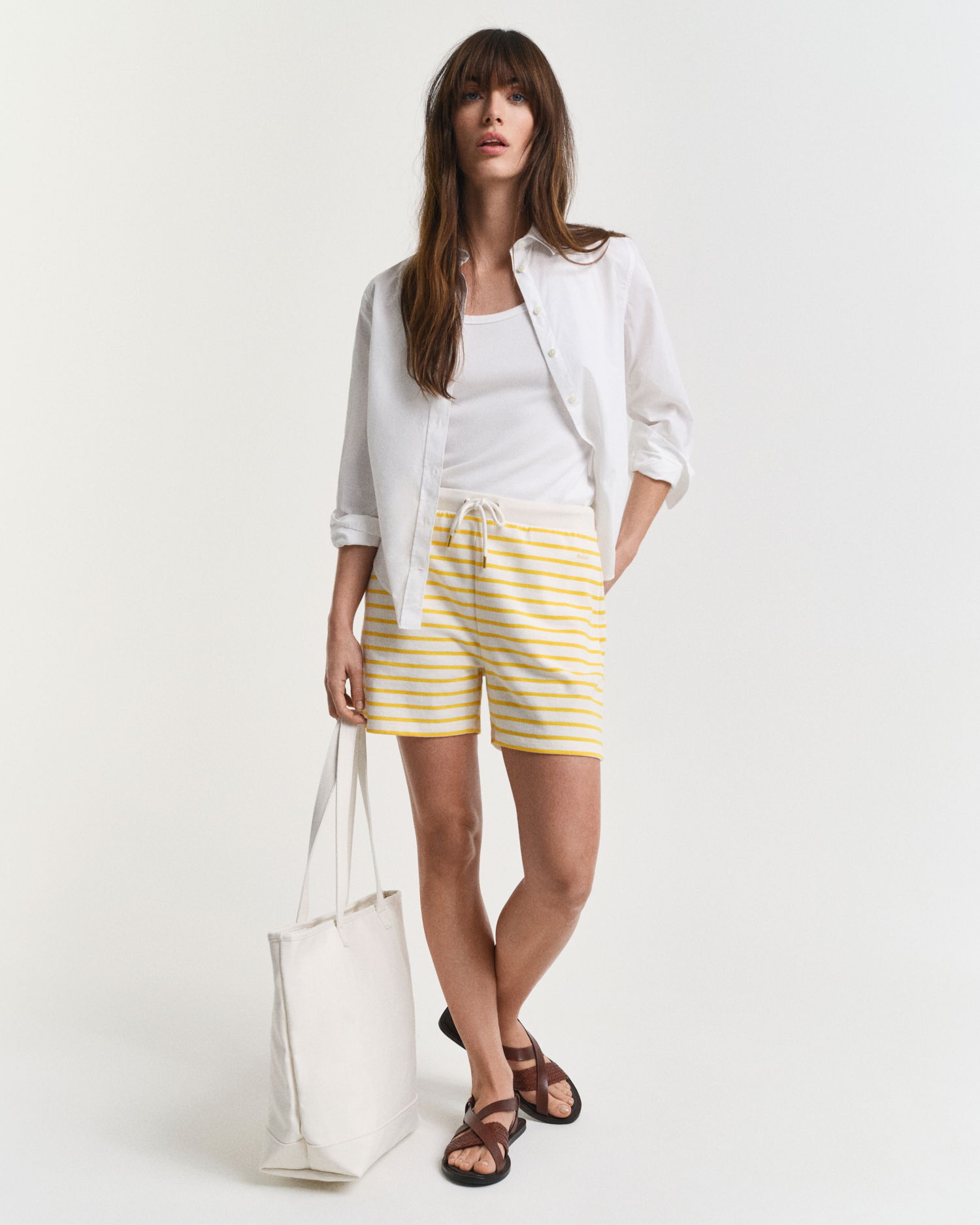 Breton-stripete jerseyshorts