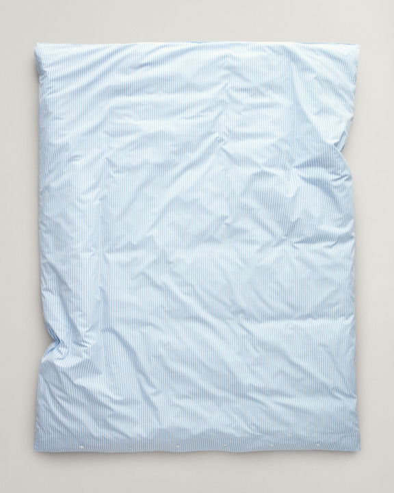 Dobbeldynetrekk med skjortestriper 200x220cm